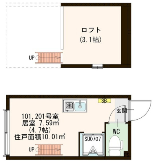 メゾン上北の間取り