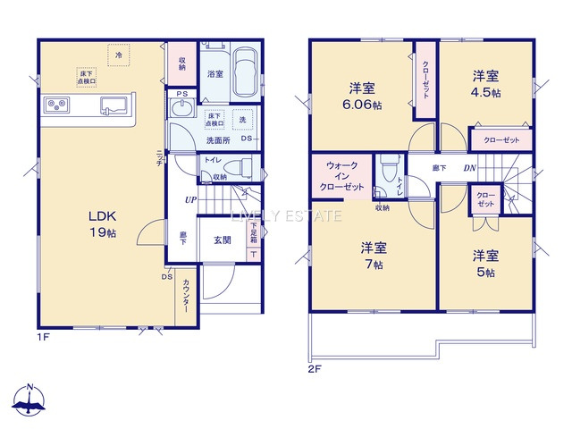 草加市青柳6丁目 新築分譲住宅 全5棟 4号棟の間取り