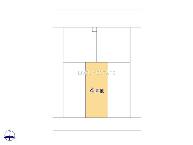 草加市青柳6丁目 新築分譲住宅 全5棟 4号棟の区画図