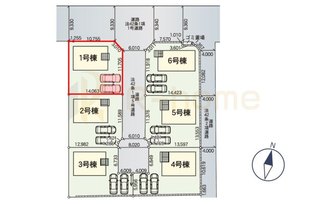 常陸大宮市南町第2　新築戸建て　1号棟の区画図|大きなお買い物だからこそ、メリット・デメリットを伝えさせて頂きます。
R-homeにお任せください♪