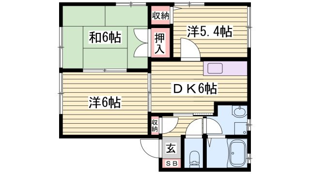 フォレスト浜の宮Ａ棟の間取り