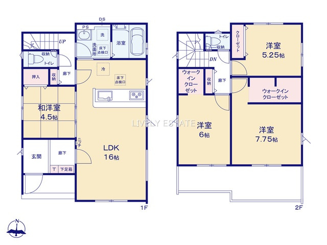 草加市青柳6丁目 新築分譲住宅 全5棟 3号棟の間取り