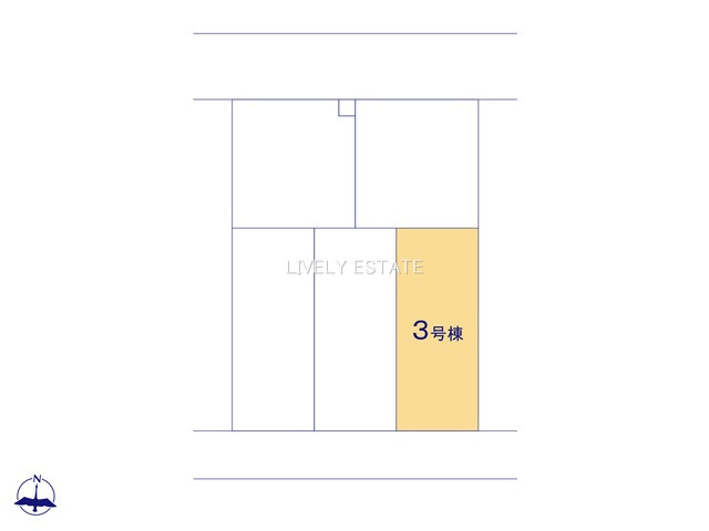 草加市青柳6丁目 新築分譲住宅 全5棟 3号棟の区画図
