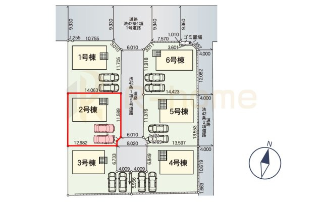 常陸大宮市南町第2　新築戸建て　2号棟の区画図|大きなお買い物だからこそ、メリット・デメリットを伝えさせて頂きます。
R-homeにお任せください♪