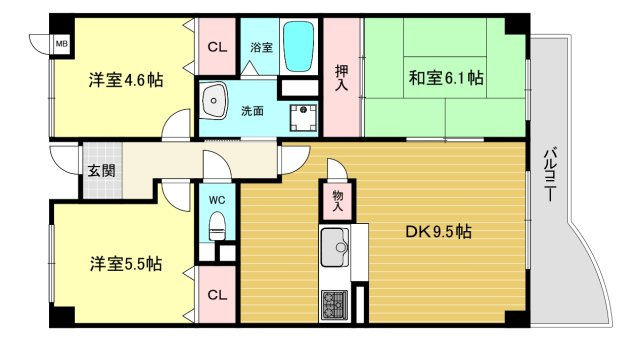 【間取り】 | グレース門戸荘