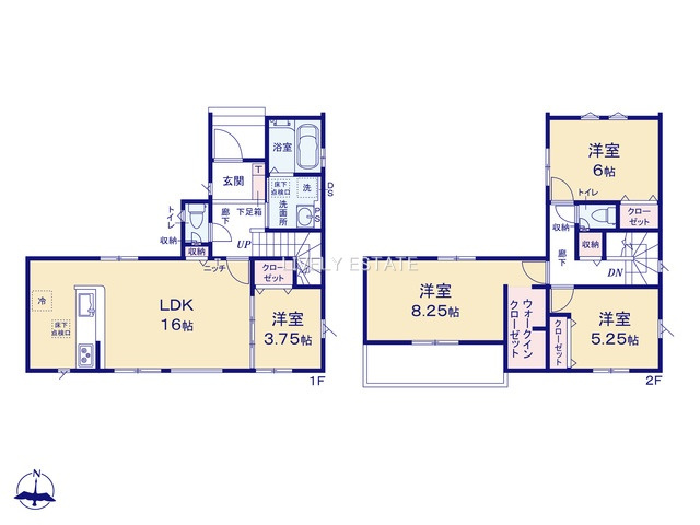 草加市青柳6丁目 新築分譲住宅 全5棟 2号棟の間取り