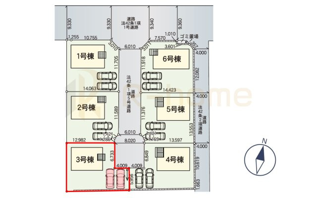 常陸大宮市南町第2　新築戸建て　3号棟の区画図|大きなお買い物だからこそ、メリット・デメリットを伝えさせて頂きます。
R-homeにお任せください♪
