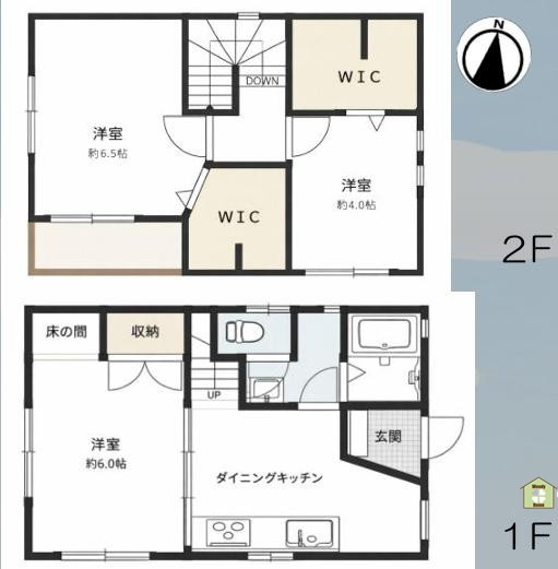 川口市安行慈林　中古一戸建ての間取り