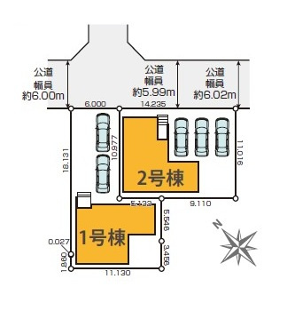 鶴ヶ島市富士見新築戸建の区画図