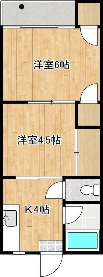 にれのきハイツの間取り