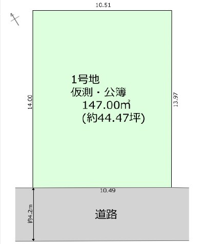 越谷市大泊24期の土地図