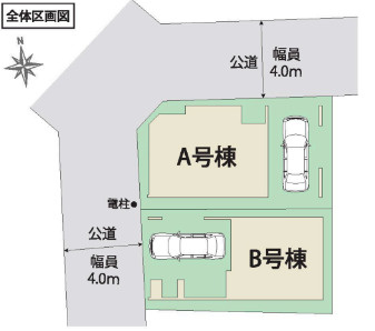 江東区東砂３丁目の新築戸建の区画図|～区画図～