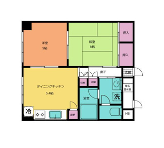 【間取り】 | ローズハイツ猿江恩賜公園 | 間取りです。