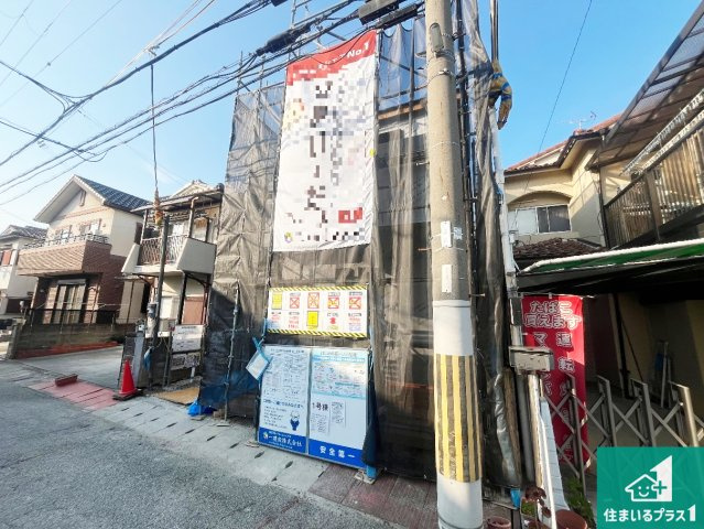 加古川市平岡町新在家　第6期　新築一戸建ての外観|周辺は落ち着いた街並みの住宅地！子育てがしやすい住環境です！まだ未完成ですが、現地でしかわからない事もございます。是非一度ご覧ください。