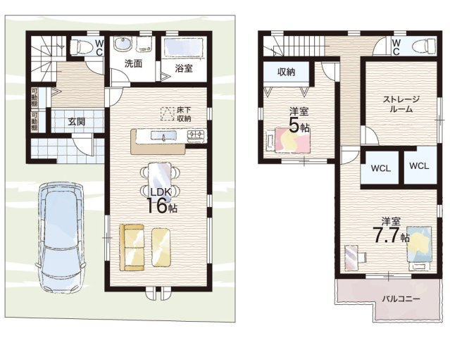 加古川市平岡町新在家　第6期　新築一戸建ての間取り