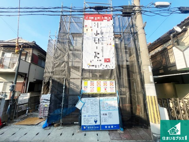 加古川市平岡町新在家　第6期　新築一戸建ての外観|周辺は落ち着いた街並みの住宅地！子育てがしやすい住環境です！まだ未完成ですが、現地でしかわからない事もございます。是非一度ご覧ください。