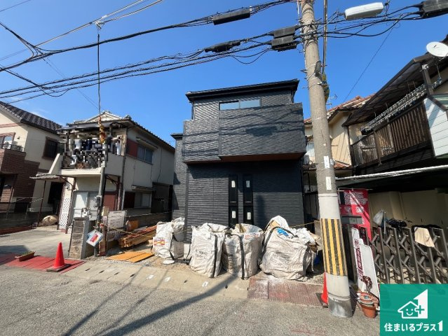 加古川市平岡町新在家　第6期　新築一戸建ての外観|周辺は落ち着いた街並みの住宅地！子育てがしやすい住環境です！まだ未完成ですが、現地でしかわからない事もございます。是非一度ご覧ください。