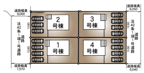 売新築戸建　富士宮市粟倉南町の区画図