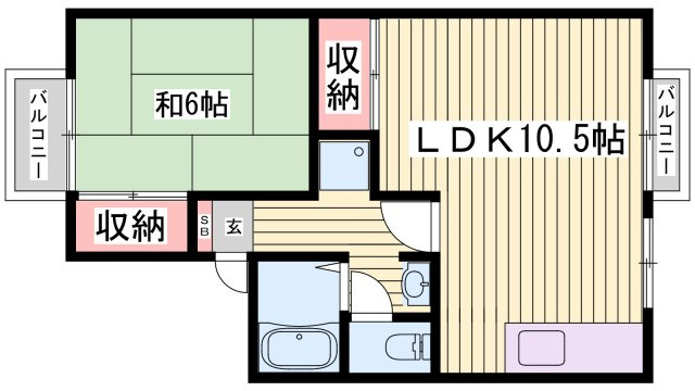 セジュール向山の間取り
