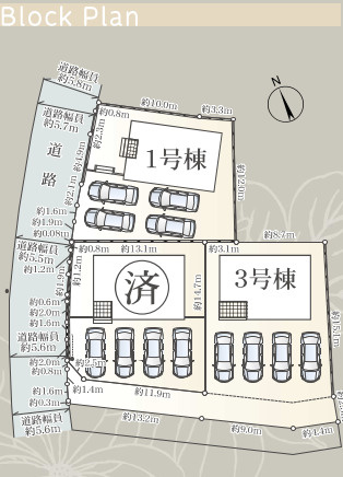 売新築戸建　富士市天間の区画図