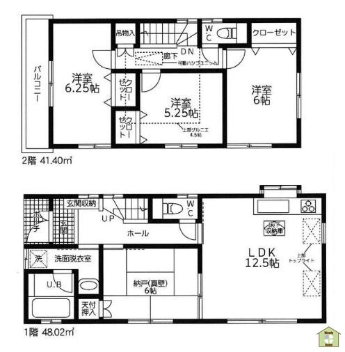 川口市差間　中古一戸建ての間取り