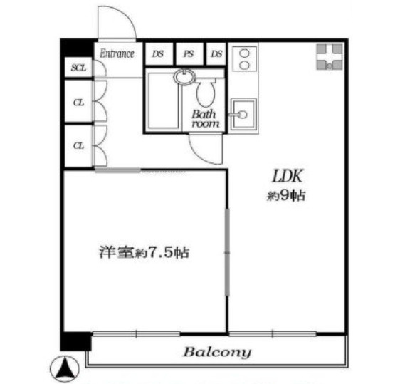 市ヶ谷春日マンションの間取り|市ヶ谷春日マンション