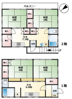 【間取り】 | 松戸市 常盤平西窪町戸建て 二世帯住居