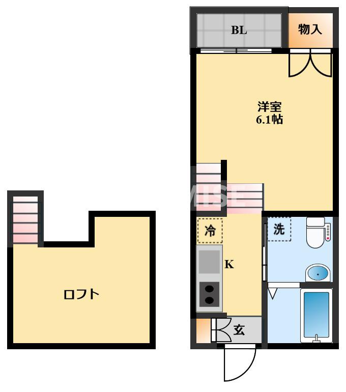 CIRCLE　T　WASHIZAKI Ⅱの間取り
