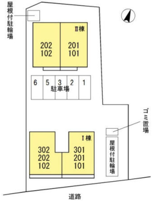 アドヴァンセルBBⅠ棟の区画図