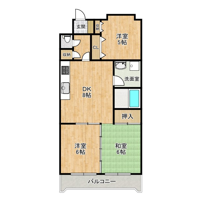 エメラルドマンション古京の間取り
