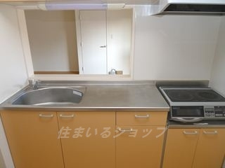 メゾンクレールのキッチン|グリル付きＩＨ２口コンロ
