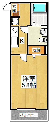 ソルロス船橋の間取り