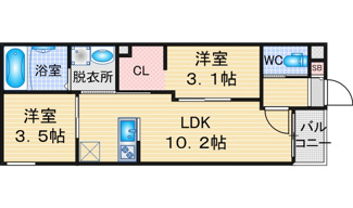 【間取り】 | REGALEST野並 | 略図の為、現状優先