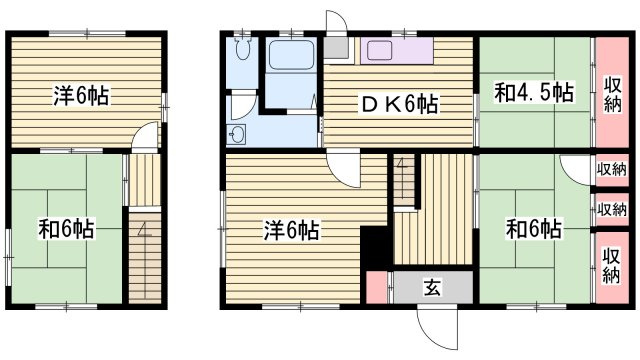 蒲田貸家の間取り