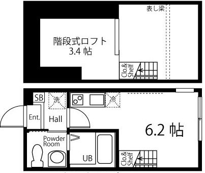 ハーミットクラブハウスAlesia長津田 の間取り|間取りです。