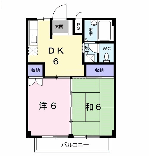 合志市須屋のアパートの間取り