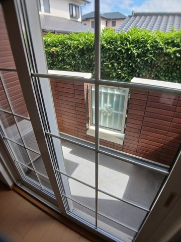 熊本市北区植木町上古閑のアパートのバルコニー|陽当たり良好なバルコニーです