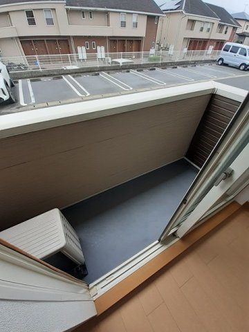 熊本市北区植木町木留のアパートのバルコニー|落ち着いた時間を過ごせるバルコニーです