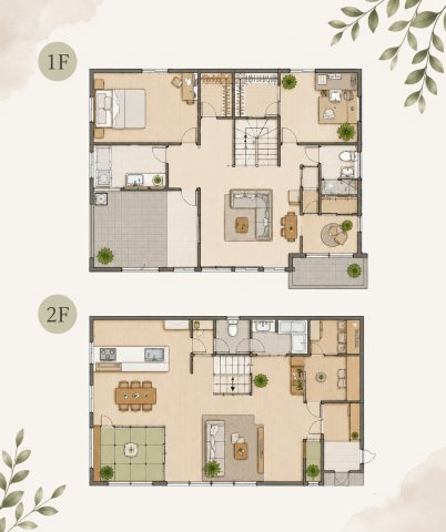 充実した日々が手に入る♪ソーラー付き×Z空調付きの那須塩原市中古物件の間取り|現況優先