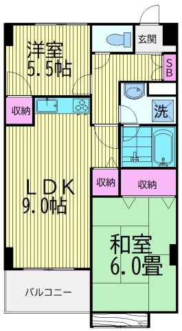 グレイスコート多摩川の間取り