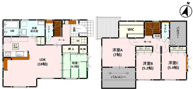 よかタウン／北区楡木6丁目２期／１０号棟の間取り