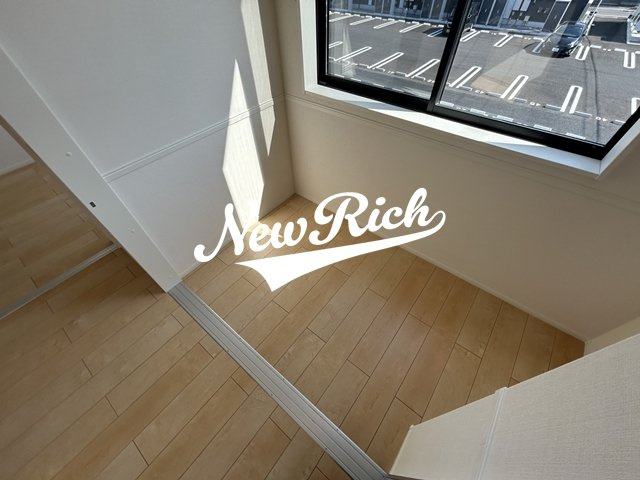 高崎市下中居町のアパートのバルコニー