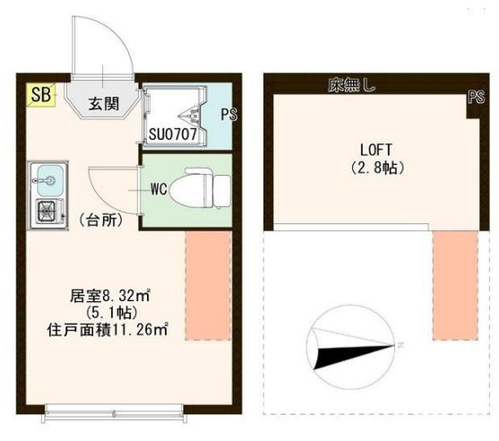 杉並区成田東５丁目のアパートの間取り