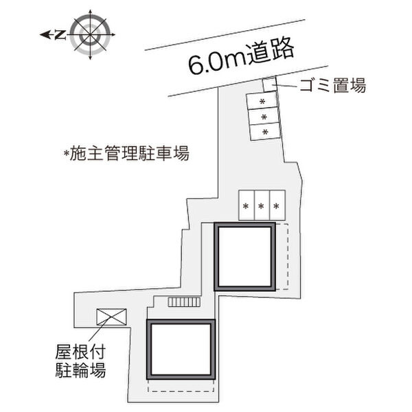 レオパレスかもじやの駐車場