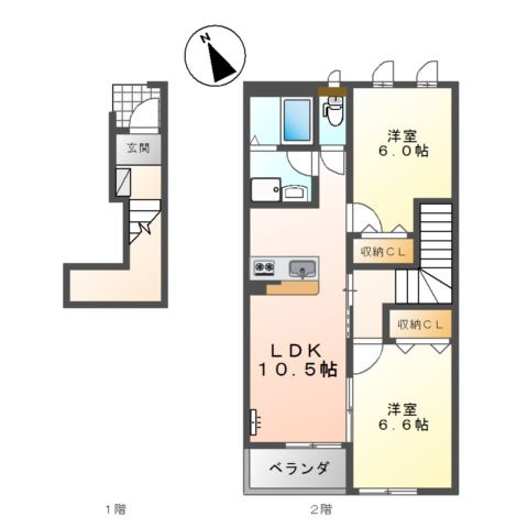 【間取り】 | ハイツ江昭　Ｂ棟