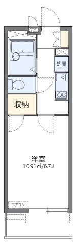 レオパレスルナボアールの間取り