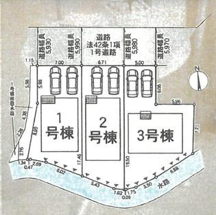 枚方市 招提南町　第５　新築 一戸建  ３号棟の区画図|３号棟です