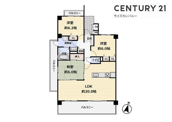 【間取り】 | エバーランドシティ新泉北５番館 | 図面と現況が異なる場合は現況を優先します
