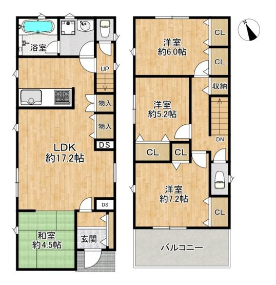 【間取り】 | 西区王塚台7丁目　5号棟　新築戸建