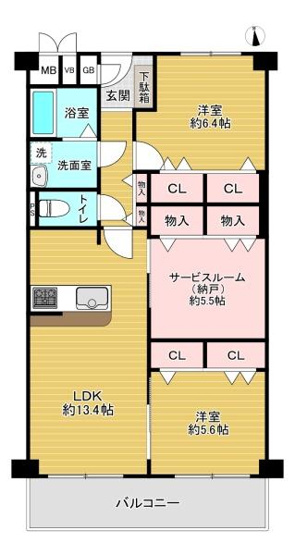 【間取り】 | 日商岩井野江マンション